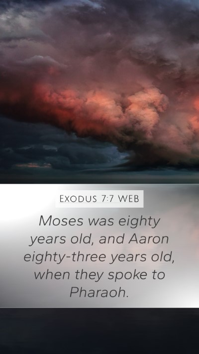 Exodus 7:7 WEB Bible Verse Image