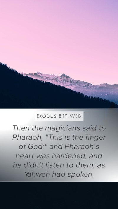 Exodus 8:19 WEB Bible Verse Image