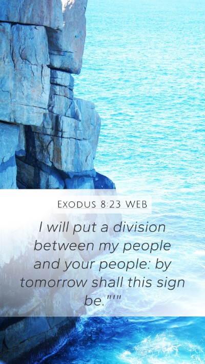 Exodus 8:23 WEB Bible Verse Image