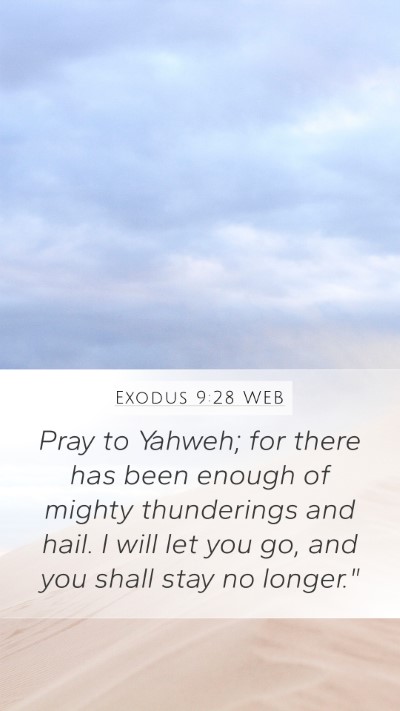 Exodus 9:28 WEB Bible Verse Image
