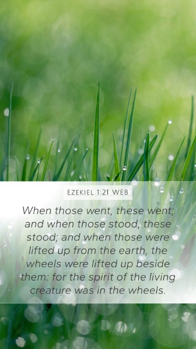 Ezekiel 1:21 WEB Mobile Phone Wallpaper - When those went, these went; and when those - Mobile Bible Verse Wallpaper