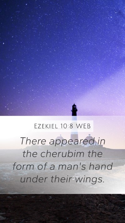 Ezekiel 10:8 WEB Bible Verse Image