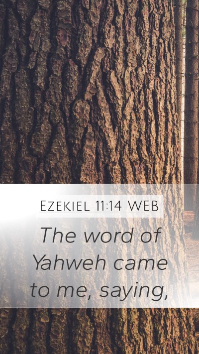 Ezekiel 11:14 WEB Mobile Phone Wallpaper - The word of Yahweh came to me, - Mobile Bible Verse Wallpaper