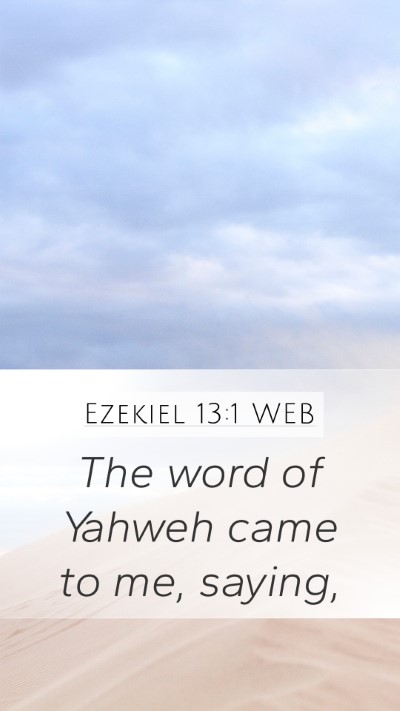 Ezekiel 13:1 WEB Bible Verse Image