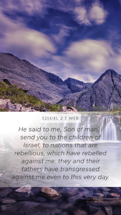 Ezekiel 2:3 WEB Bible Verse Image