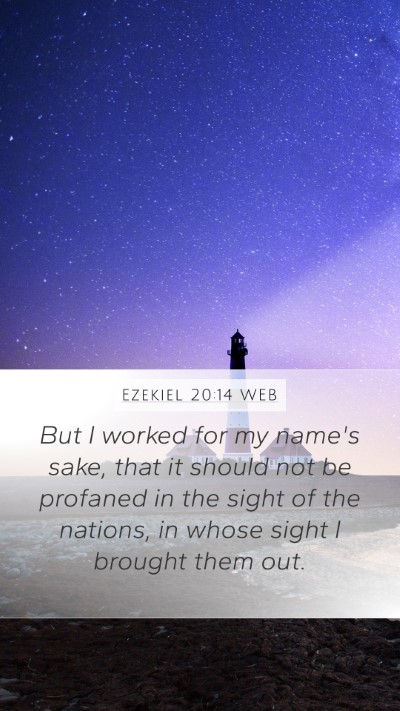 Ezekiel 20:14 WEB Bible Verse Image