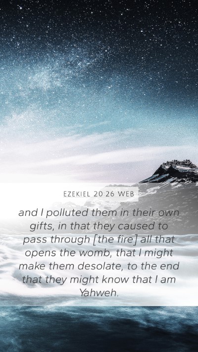 Ezekiel 20:26 WEB Bible Verse Image