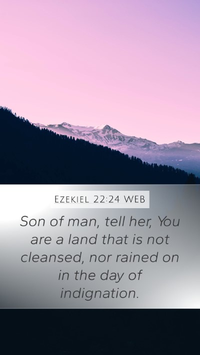 Ezekiel 22:24 WEB Bible Verse Image