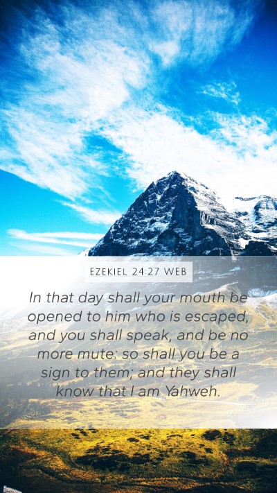 Ezekiel 24:27 WEB Bible Verse Image