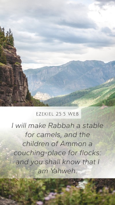 Ezekiel 25:5 WEB Bible Verse Image