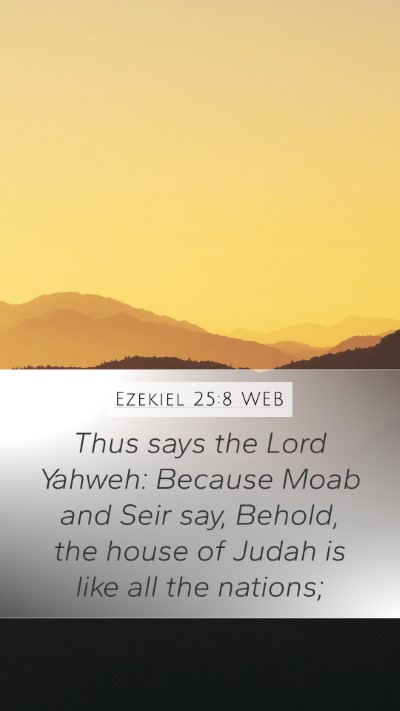 Ezekiel 25:8 WEB Bible Verse Image