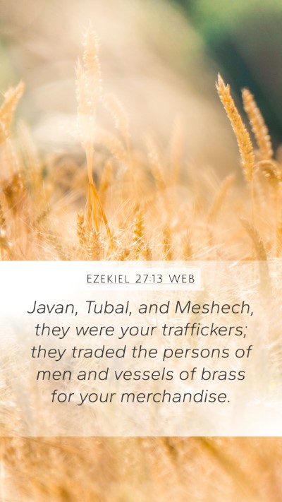 Ezekiel 27:13 WEB Bible Verse Image