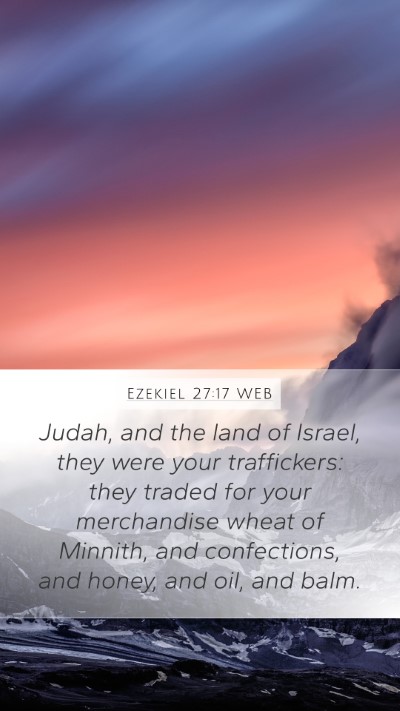 Ezekiel 27:17 WEB Bible Verse Image