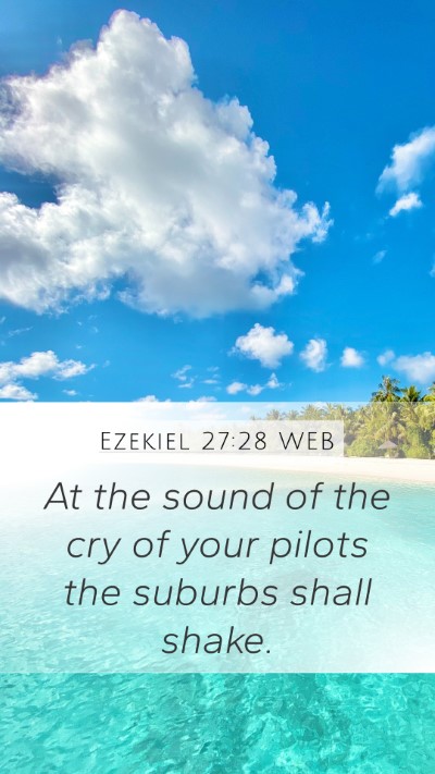 Ezekiel 27:28 WEB Bible Verse Image