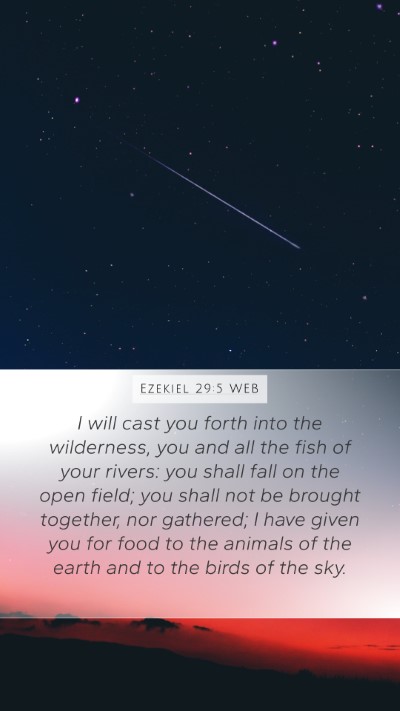 Ezekiel 29:5 WEB Bible Verse Image