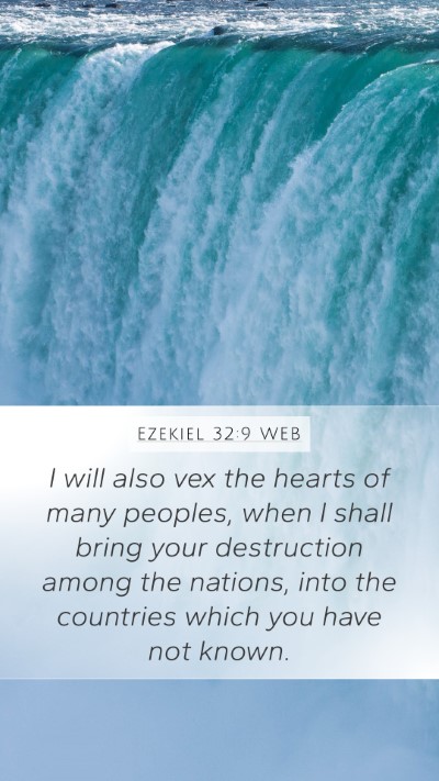 Ezekiel 32:9 WEB Bible Verse Image