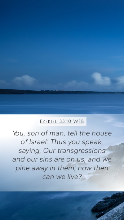 Ezekiel 33:10 WEB Bible Verse Image