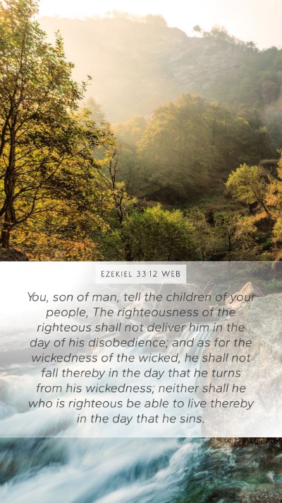 Ezekiel 33:12 WEB Bible Verse Image