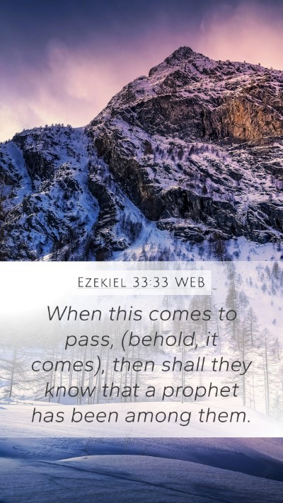 Ezekiel 33:33 WEB Bible Verse Image