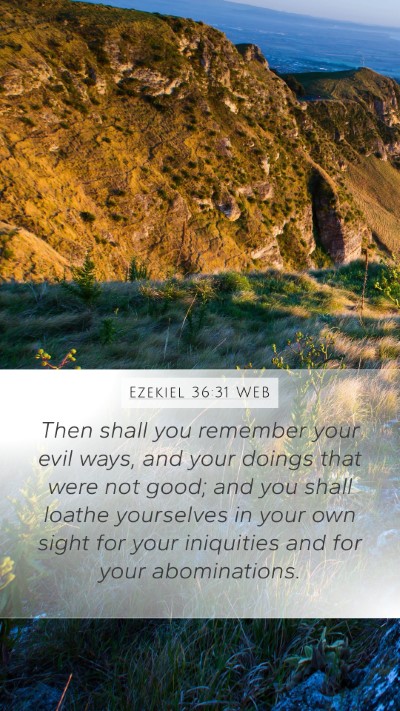 Ezekiel 36:31 WEB Bible Verse Image