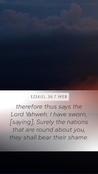 Ezekiel 36:7 WEB Bible Verse Image