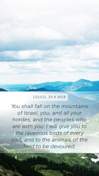 Ezekiel 39:4 WEB Bible Verse Image