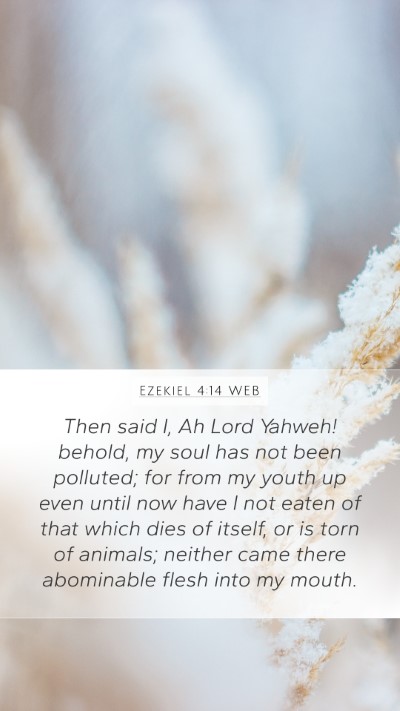 Ezekiel 4:14 WEB Bible Verse Image