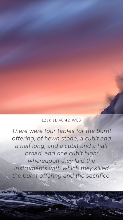 Ezekiel 40:42 WEB Bible Verse Image