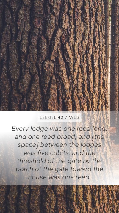 Ezekiel 40:7 WEB Bible Verse Image