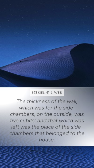 Ezekiel 41:9 WEB Bible Verse Image