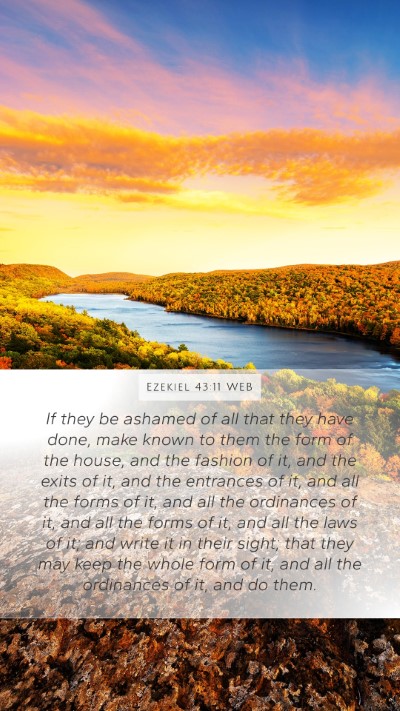 Ezekiel 43:11 WEB Bible Verse Image