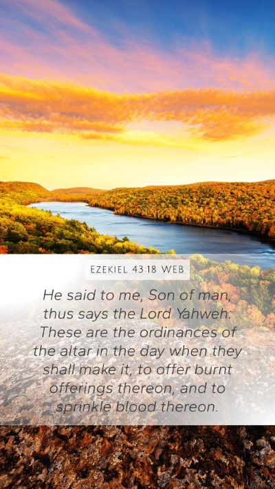 Ezekiel 43:18 WEB Bible Verse Image