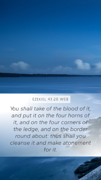 Ezekiel 43:20 WEB Bible Verse Image