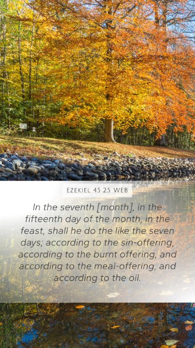 Ezekiel 45:25 WEB Mobile Phone Wallpaper - In the seventh [month], in the fifteenth day of - Mobile Bible Verse Wallpaper