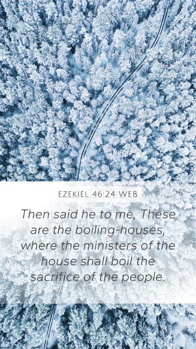 Ezekiel 46:24 WEB Mobile Phone Wallpaper - Then said he to me, These are the boiling-houses, - Mobile Bible Verse Wallpaper