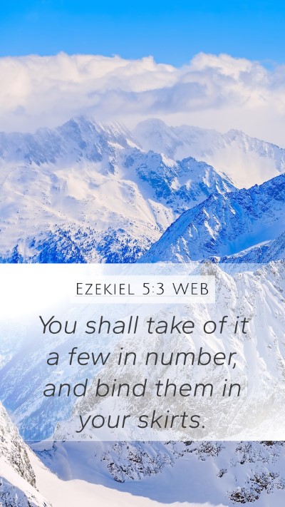 Ezekiel 5:3 WEB Bible Verse Image