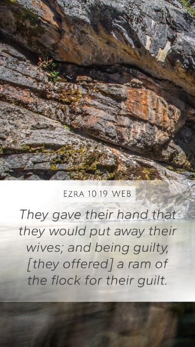 Ezra 10:19 WEB Bible Verse Image