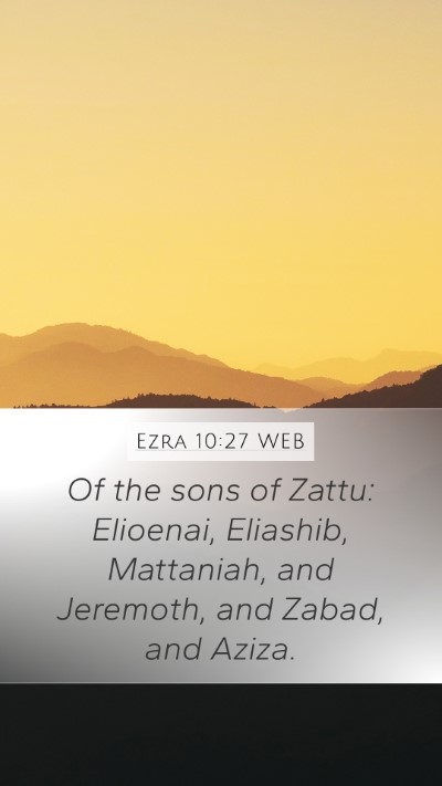 Ezra 10:27 WEB Bible Verse Image