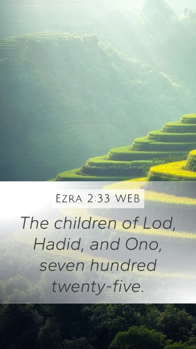 Ezra 2:33 WEB Bible Verse Image