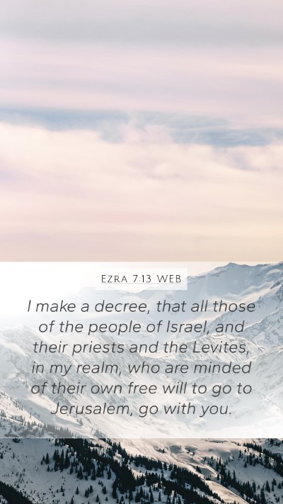 Ezra 7:13 WEB Mobile Phone Wallpaper - I make a decree, that all those of the people of - Mobile Bible Verse Wallpaper