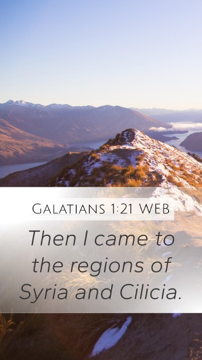 Galatians 1:21 WEB Bible Verse Image