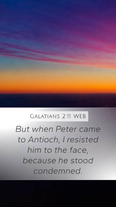 Galatians 2:11 WEB Bible Verse Image