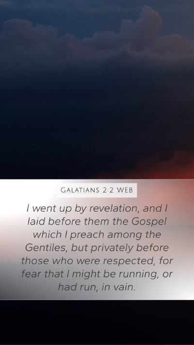 Galatians 2:2 WEB Bible Verse Image