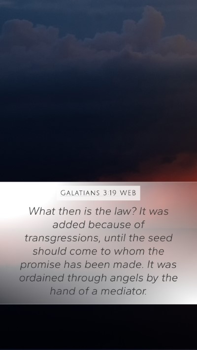 Galatians 3:19 WEB Bible Verse Image