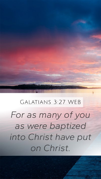 Galatians 3:27 WEB Bible Verse Image