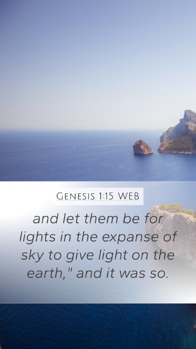 Genesis 1:15 WEB Bible Verse Image