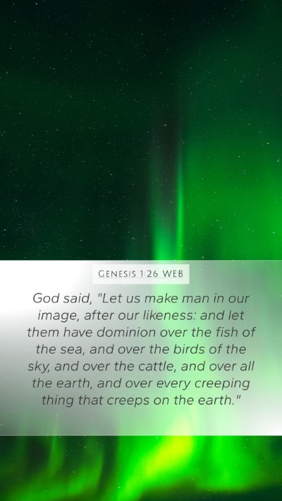 Genesis 1:26 WEB Bible Verse Image