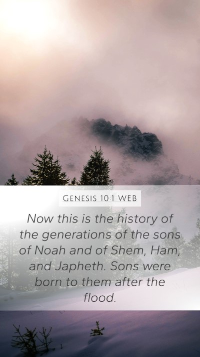 Genesis 10:1 WEB Bible Verse Image