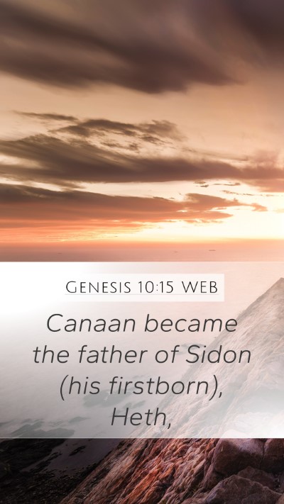 Genesis 10:15 WEB Bible Verse Image