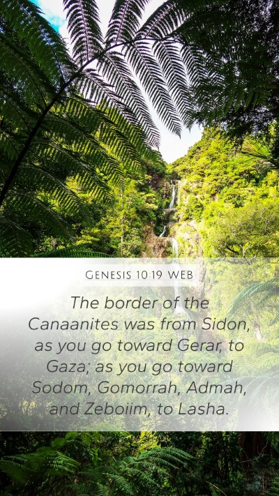 Genesis 10:19 WEB Bible Verse Image